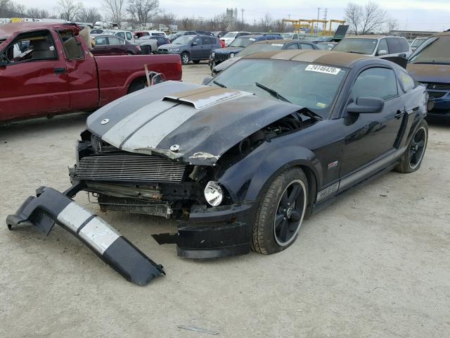 1ZVHT82H775288704 - 2007 FORD MUSTANG GT BLACK photo 2