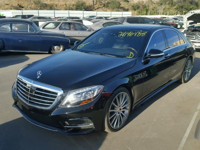 WDDUG8CB1FA185385 - 2015 MERCEDES-BENZ S 550 BLACK photo 2