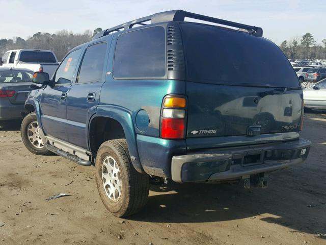 1GNEK13T65R208101 - 2005 CHEVROLET TAHOE K150 BLUE photo 3