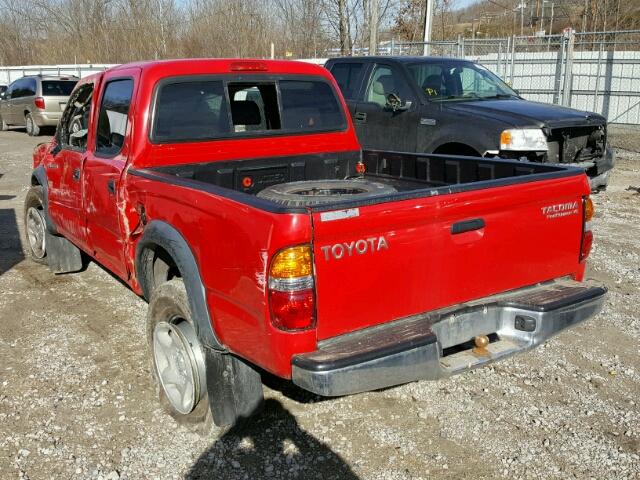 5TEGN92N83Z254332 - 2003 TOYOTA TACOMA DOU RED photo 3