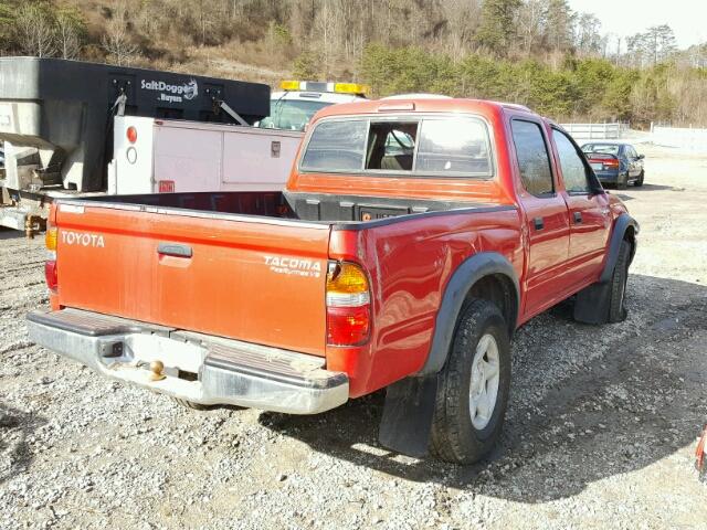 5TEGN92N83Z254332 - 2003 TOYOTA TACOMA DOU RED photo 4