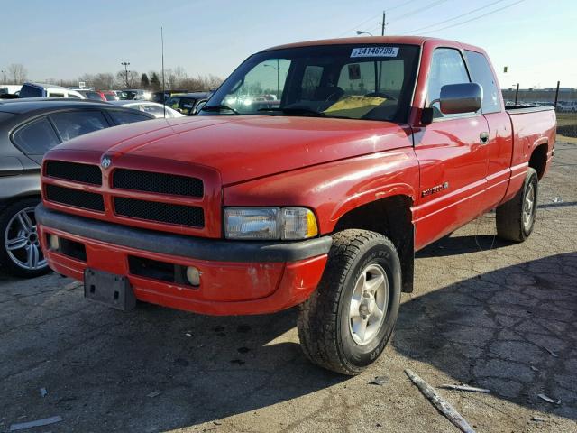 1B7HF13Z3VJ567449 - 1997 DODGE RAM 1500 RED photo 2