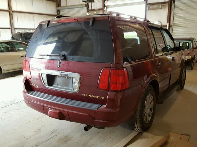 5LMFU27R54LJ18346 - 2004 LINCOLN NAVIGATOR BURGUNDY photo 4