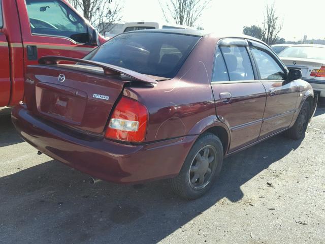 JM1BJ225130140668 - 2003 MAZDA PROTEGE DX MAROON photo 4