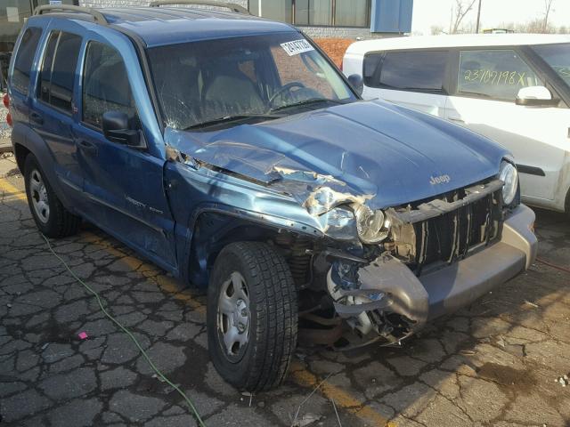 1J4GL48K63W506687 - 2003 JEEP LIBERTY SP BLUE photo 1