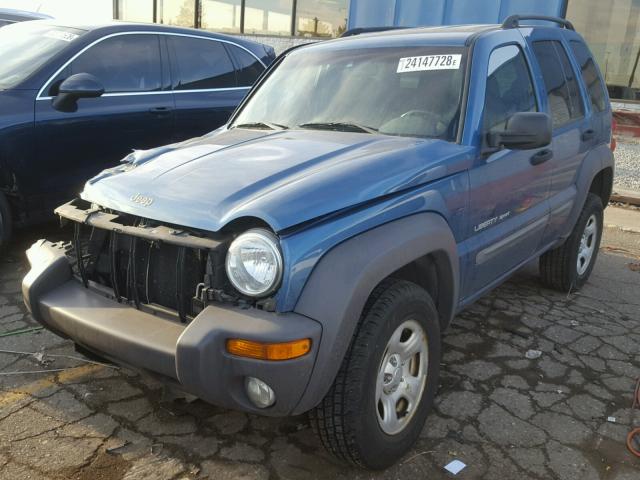 1J4GL48K63W506687 - 2003 JEEP LIBERTY SP BLUE photo 2