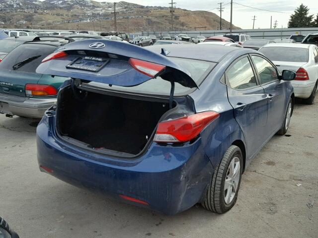 KMHDH4AE1DU979100 - 2013 HYUNDAI ELANTRA GL BLUE photo 4