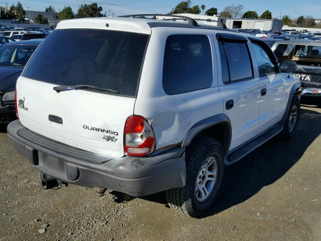 1D4HS38N53F618613 - 2003 DODGE DURANGO SP WHITE photo 4