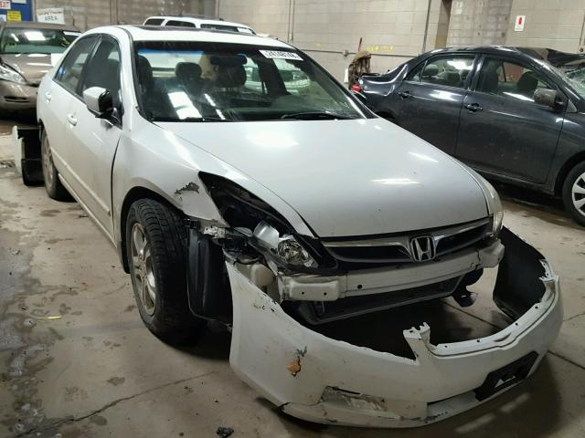 1HGCM56857A071292 - 2007 HONDA ACCORD EX WHITE photo 1