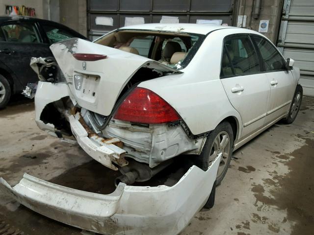 1HGCM56857A071292 - 2007 HONDA ACCORD EX WHITE photo 4