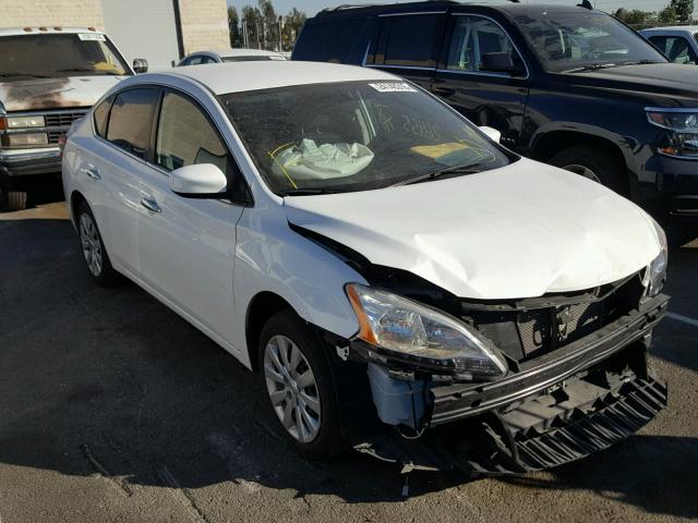 3N1AB7AP9FY236859 - 2015 NISSAN SENTRA S WHITE photo 1