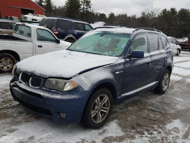 WBXPA93495WD12259 - 2005 BMW X3 3.0I BLUE photo 2