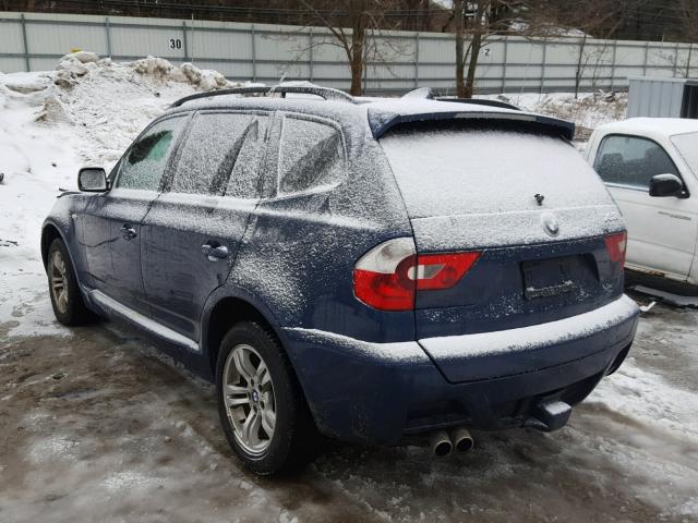 WBXPA93495WD12259 - 2005 BMW X3 3.0I BLUE photo 3