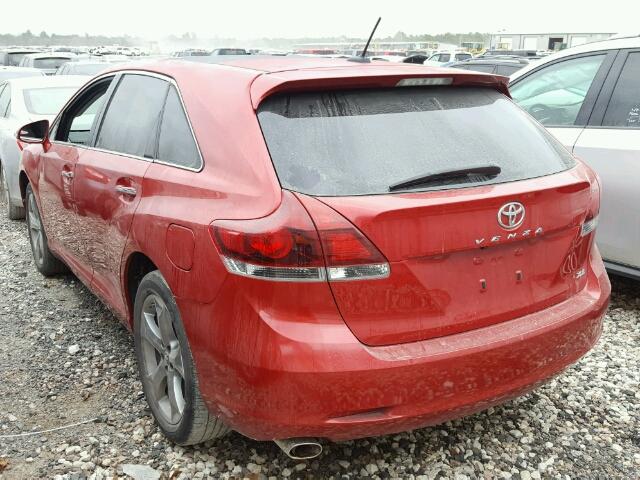 4T3ZK3BB4FU072485 - 2015 TOYOTA VENZA LE RED photo 3