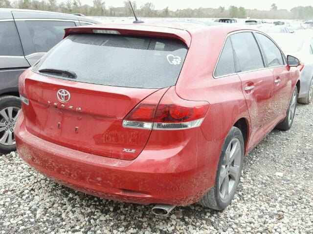 4T3ZK3BB4FU072485 - 2015 TOYOTA VENZA LE RED photo 4