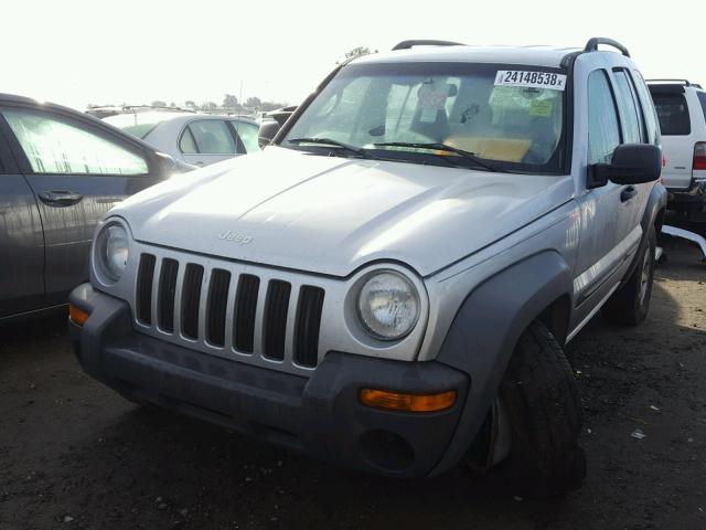 1J4GL48K04W284178 - 2004 JEEP LIBERTY SP SILVER photo 2