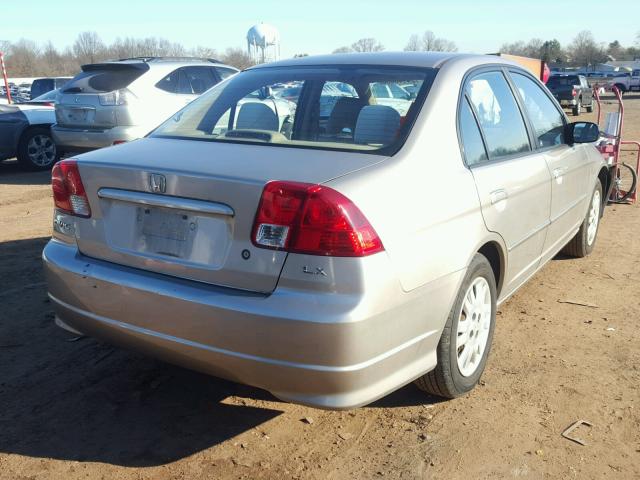 2HGES16505H517926 - 2005 HONDA CIVIC LX GRAY photo 4