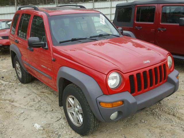 1J4GL48K93W685534 - 2003 JEEP LIBERTY SP RED photo 1