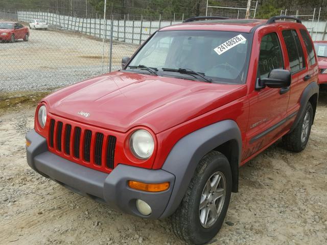 1J4GL48K93W685534 - 2003 JEEP LIBERTY SP RED photo 2