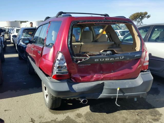 JF1SG63613H705540 - 2003 SUBARU FORESTER 2 RED photo 3