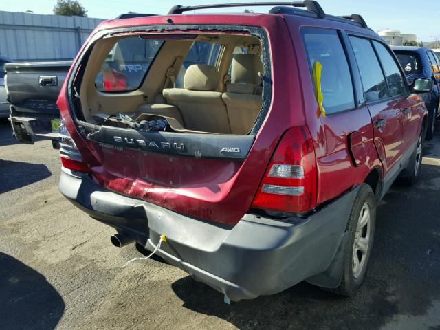 JF1SG63613H705540 - 2003 SUBARU FORESTER 2 RED photo 4