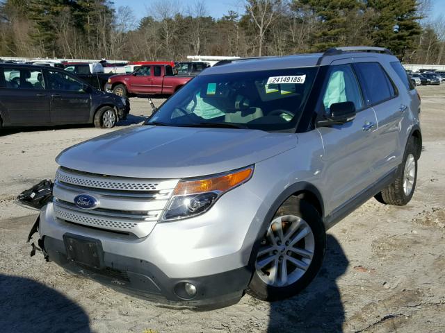 1FM5K8D89EGA72324 - 2014 FORD EXPLORER X SILVER photo 2