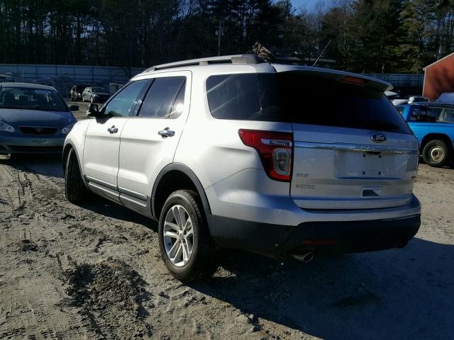 1FM5K8D89EGA72324 - 2014 FORD EXPLORER X SILVER photo 3