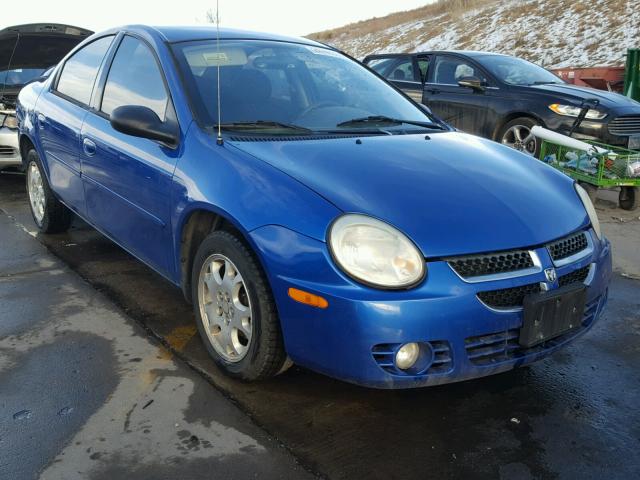 1B3ES56C64D552293 - 2004 DODGE NEON SXT BLUE photo 1