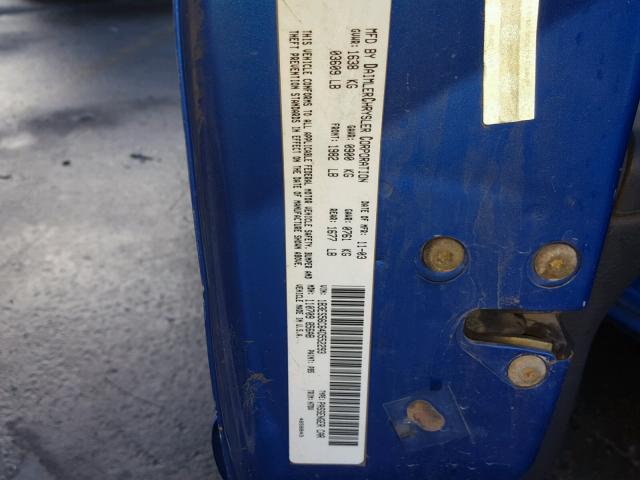 1B3ES56C64D552293 - 2004 DODGE NEON SXT BLUE photo 10