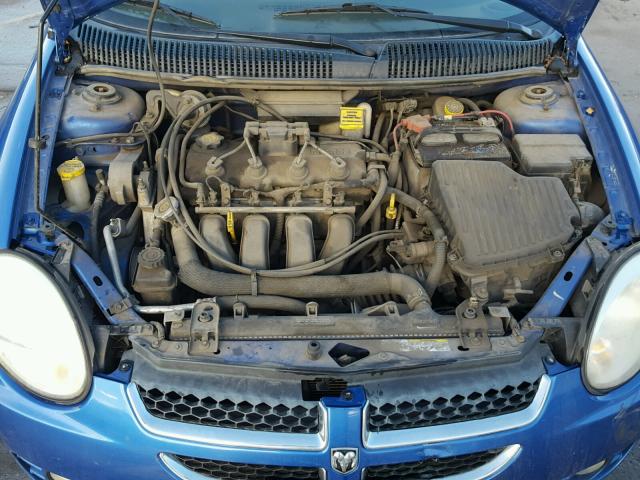 1B3ES56C64D552293 - 2004 DODGE NEON SXT BLUE photo 7