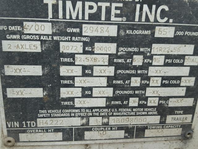 1TDH422231B098660 - 2001 TIMP HOPPER TRL 银色 照片 10