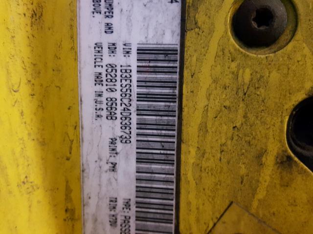 1B3ES56C24D636739 - 2004 DODGE NEON SXT YELLOW photo 10