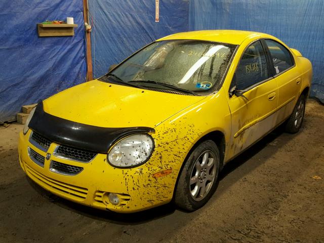 1B3ES56C24D636739 - 2004 DODGE NEON SXT YELLOW photo 2