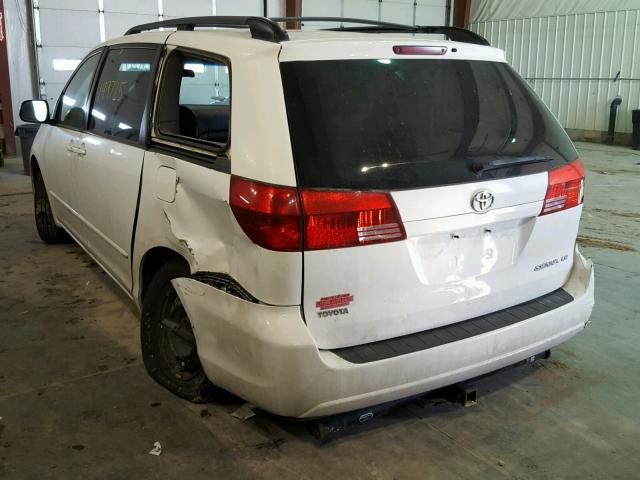 5TDZA23C14S113867 - 2004 TOYOTA SIENNA CE WHITE photo 3