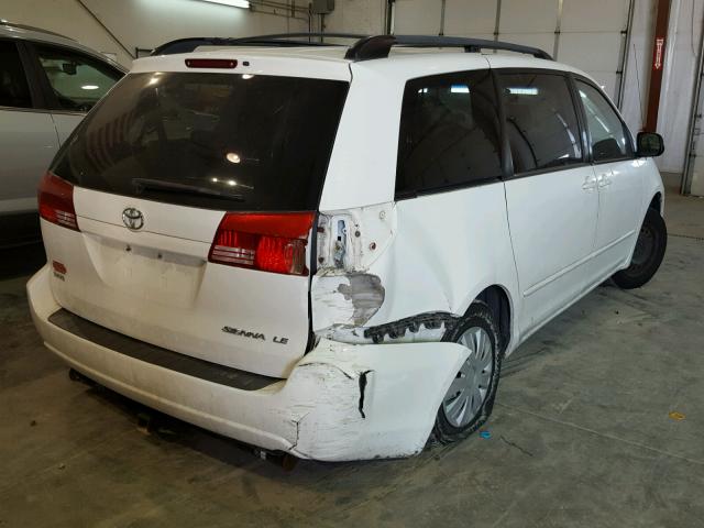 5TDZA23C14S113867 - 2004 TOYOTA SIENNA CE WHITE photo 4