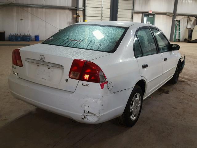 2HGES16511H605720 - 2001 HONDA CIVIC LX WHITE photo 4