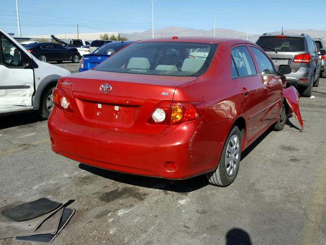 1NXBU4EE7AZ281888 - 2010 TOYOTA COROLLA BA RED photo 4