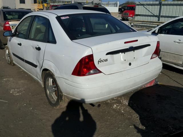 1FAHP33P02W264740 - 2002 FORD FOCUS LX WHITE photo 3