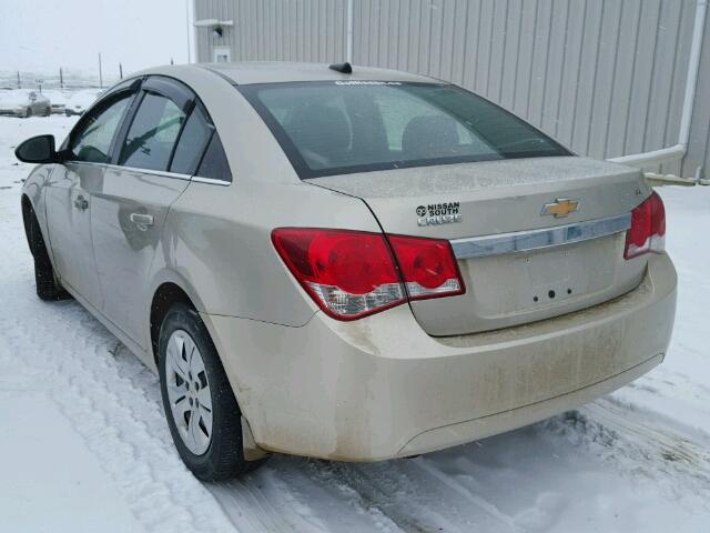 1G1PC5SB9D7218994 - 2013 CHEVROLET CRUZE LT GOLD photo 3