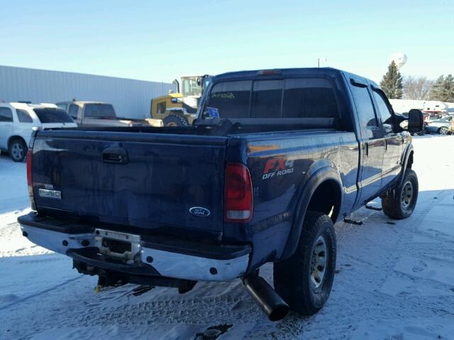 1FTWW31P85EA48992 - 2005 FORD F350 SRW S BLUE photo 4