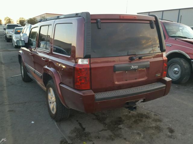 1J8HH48P17C563354 - 2007 JEEP COMMANDER MAROON photo 3