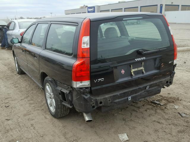 YV1SW592452479294 - 2005 VOLVO V70 FWD BLACK photo 3