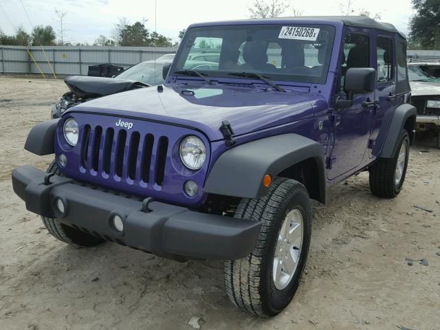 1C4BJWDG1HL658078 - 2017 JEEP WRANGLER U PURPLE photo 2