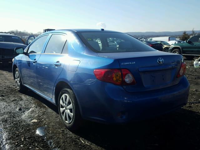 2T1BU4EE6AC307043 - 2010 TOYOTA COROLLA BA BLUE photo 3