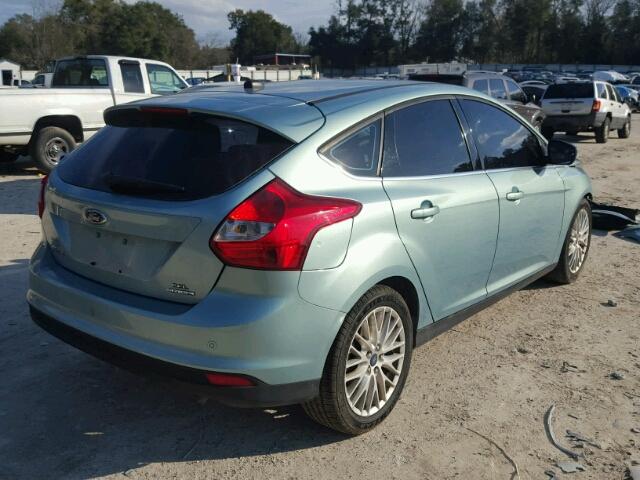 1FAHP3M28CL381035 - 2012 FORD FOCUS SEL BLUE photo 4