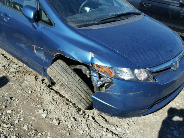 1HGFA16856L013202 - 2006 HONDA CIVIC EX BLUE photo 9