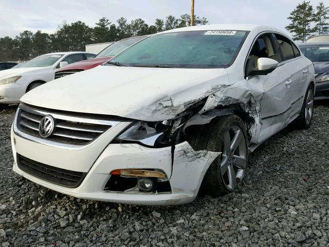 WVWML73C99E543886 - 2009 VOLKSWAGEN CC SPORT WHITE photo 2