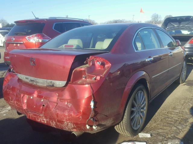 1G8ZV57728F173756 - 2008 SATURN AURA XR RED photo 4