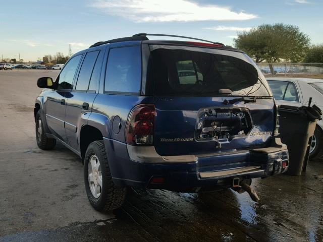 1GNDS13S122176794 - 2002 CHEVROLET TRAILBLAZE BLUE photo 3