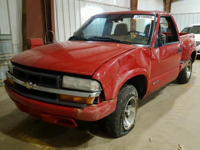 1GCCS145818104371 - 2001 CHEVROLET S TRUCK S1 RED photo 2